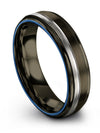 Fancy Wedding Ring Tungsten Gunmetal Matching Promise Rings for Couples - Charming Jewelers