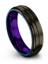 Wedding Bands Set for Men and Male Tungsten Carbide Gunmetal Bands Gunmetal - Charming Jewelers