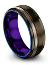 Matching Gunmetal Wedding Ring Male Wedding Rings Gunmetal and Tungsten Cute - Charming Jewelers