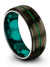 Plain Gunmetal Anniversary Band Tungsten Engagement Ladies Bands for Couple - Charming Jewelers
