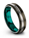Hot Gunmetal Wedding Band Tungsten Carbide Bands for Couples Simple Jewelry - Charming Jewelers