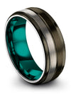 Plain Gunmetal Wedding Ring Tungsten Carbide Bands for Guys Gunmetal Matching - Charming Jewelers
