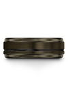 Wedding Rings Lady Gunmetal Tungsten Bands Guy Gunmetal Mother&#39;s Day Bands - Charming Jewelers