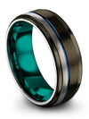 Wedding Ring and Bands Set for Ladies Tungsten Rings Natural Finish Gunmetal - Charming Jewelers