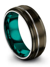 Fancy Wedding Ring Tungsten Gunmetal Matching Promise Rings for Couples Set - Charming Jewelers