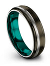 Wedding Rings and Band for Woman&#39;s Tungsten Carbide Wedding Bands Gunmetal - Charming Jewelers