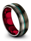 Brushed Metal Ladies Promise Ring Awesome Band Gunmetal Rings for Me Promise - Charming Jewelers