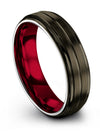 Gunmetal and Gunmetal Wedding Bands Womans Wedding Ring Set Tungsten 6mm - Charming Jewelers