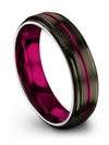 Womans Gunmetal Metal Wedding Ring Tungsten Rings Couple&#39;s