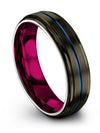 Simple Gunmetal Wedding Bands Tungsten Carbide Bands for Men&#39;s Engraved Couples - Charming Jewelers