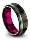 Him and Him Bands Wedding Gunmetal One of a Kind Tungsten Rings Midi Rings - Charming Jewelers