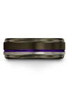 Mens Promise Rings Matte Tungsten Bands for Ladies Engravable Engagement Womans - Charming Jewelers