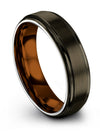 Gunmetal Wedding Band for Men Tungsten Ring for Man Brushed Plain Gunmetal Ring - Charming Jewelers