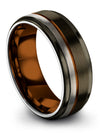 Gunmetal Woman Promise Band Sets Tungsten Wedding Bands Gunmetal Copper - Charming Jewelers