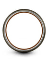 Gunmetal Plain Wedding Ring Tungsten Wedding Band Ring 8mm for Woman Guys - Charming Jewelers