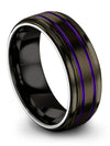 Wedding Band for Girlfriend and Her Tungsten Bands Mens 8mm Promise Couple - Charming Jewelers