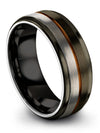 Matching Wedding Bands for Wife and His Tungsten Engagement Ring for Couple 8mm - Charming Jewelers