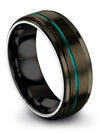 Men&#39;s Anniversary Band Black and Gunmetal Tungsten Polished Ring for Man - Charming Jewelers
