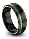 Wedding Anniversary Bands for Womans Tungsten Gunmetal Wedding Ring His - Charming Jewelers