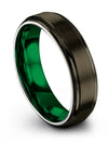 Groove Wedding Bands for Male Tungsten Gunmetal Mens Engagement Mens Ring Line - Charming Jewelers