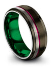 Plain Promise Band for Boyfriend and Fiance Polished Tungsten Ring for Lady 8mm - Charming Jewelers