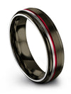 Wedding Bands for Ladies Gunmetal Plated 6mm Tungsten Ring for Womans Gunmetal - Charming Jewelers