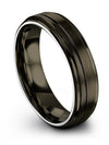 Affordable Wedding Rings Sets Mens Engravable Tungsten Bands Pure Gunmetal Ring - Charming Jewelers