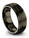 Gunmetal and Black Guy Wedding Rings Tungsten Wedding Rings for Male Gunmetal - Charming Jewelers