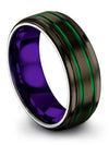Gunmetal Wedding Rings Custom Dainty Tungsten Rings Jewelry Band for Woman&#39;s - Charming Jewelers