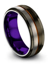 Wedding Bands Sets for Man Gunmetal Tungsten Band Couple Engagement Woman Band - Charming Jewelers