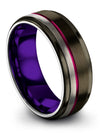 Woman&#39;s Gunmetal Ring Wedding Band Gunmetal Tungsten Engagement Womans Rings - Charming Jewelers