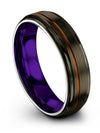 Wedding Bands for Couples Set Tungsten Gunmetal Male 6mm 14th Jewelry Gifts - Charming Jewelers
