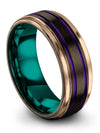 Guys Wedding Bands Step Flat Brushed Gunmetal Tungsten Bands for Woman Brushed - Charming Jewelers