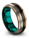 Gunmetal Wedding Bands Sets for Couples Tungsten Carbide Wedding Band Sets His - Charming Jewelers