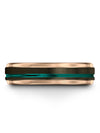 Womans Middle Finger Rings Tungsten Gunmetal Teal Gunmetal Tungsten Band 60th - Charming Jewelers