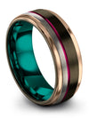 Personalized Wedding Rings Gunmetal Tungsten Band 8mm