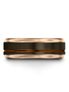 Gunmetal Copper Promise Band Sets for Wife and Boyfriend Nice Tungsten Bands I - Charming Jewelers