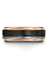 Gunmetal Ring for Men&#39;s Wedding Band Gunmetal Tungsten Band for Guy 8mm - Charming Jewelers
