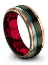 Brushed Gunmetal Wedding Band for Female Exclusive Tungsten Rings Mid Finger - Charming Jewelers