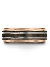 Matching Couple Wedding Band Tungsten Carbide Bands Brushed Lady Promis Band - Charming Jewelers