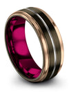 Wedding Ring for Male and Men Tungsten Men Band Gunmetal Grey Gunmetal Ring - Charming Jewelers