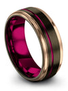 Matching Tungsten Wedding Ring Tungsten Rings for Men 8mm Gunmetal Fiance - Charming Jewelers