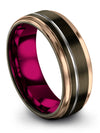 Gunmetal Wedding Rings for Boyfriend Engagement Female Ring for Ladies Tungsten - Charming Jewelers