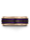 Wedding Bands for Husband Tungsten Carbide Ring Gunmetal Purple Ring Woman&#39;s - Charming Jewelers