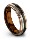Gunmetal Anniversary Band for Couple Guys Tungsten Wedding Ring Engraved - Charming Jewelers