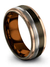 Gunmetal Bands for Guy Anniversary Ring Tungsten Couples Bands Gunmetal - Charming Jewelers
