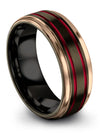 Male Gunmetal Rings Wedding Band Tungsten Ring Natural Finish Step Flat Promise - Charming Jewelers