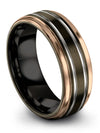 Gunmetal Wedding Ring for Couples Carbide Tungsten Wedding Band Male Band - Charming Jewelers