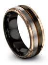 Promise Ring for Fiance and Husband Gunmetal Engagement Ring Tungsten Male - Charming Jewelers