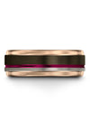 Tungsten and Gunmetal Wedding Bands for Guy Brushed Gunmetal Tungsten Guys - Charming Jewelers